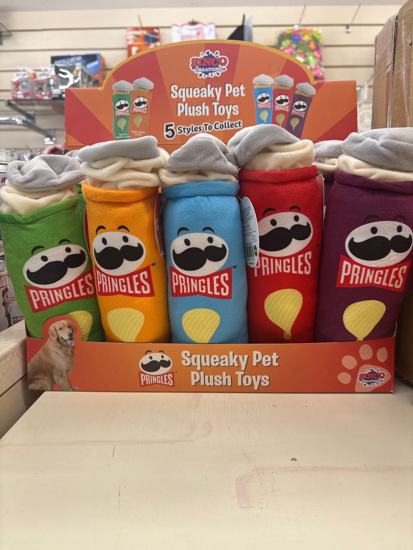 Pringles Squeaky Dog Toy