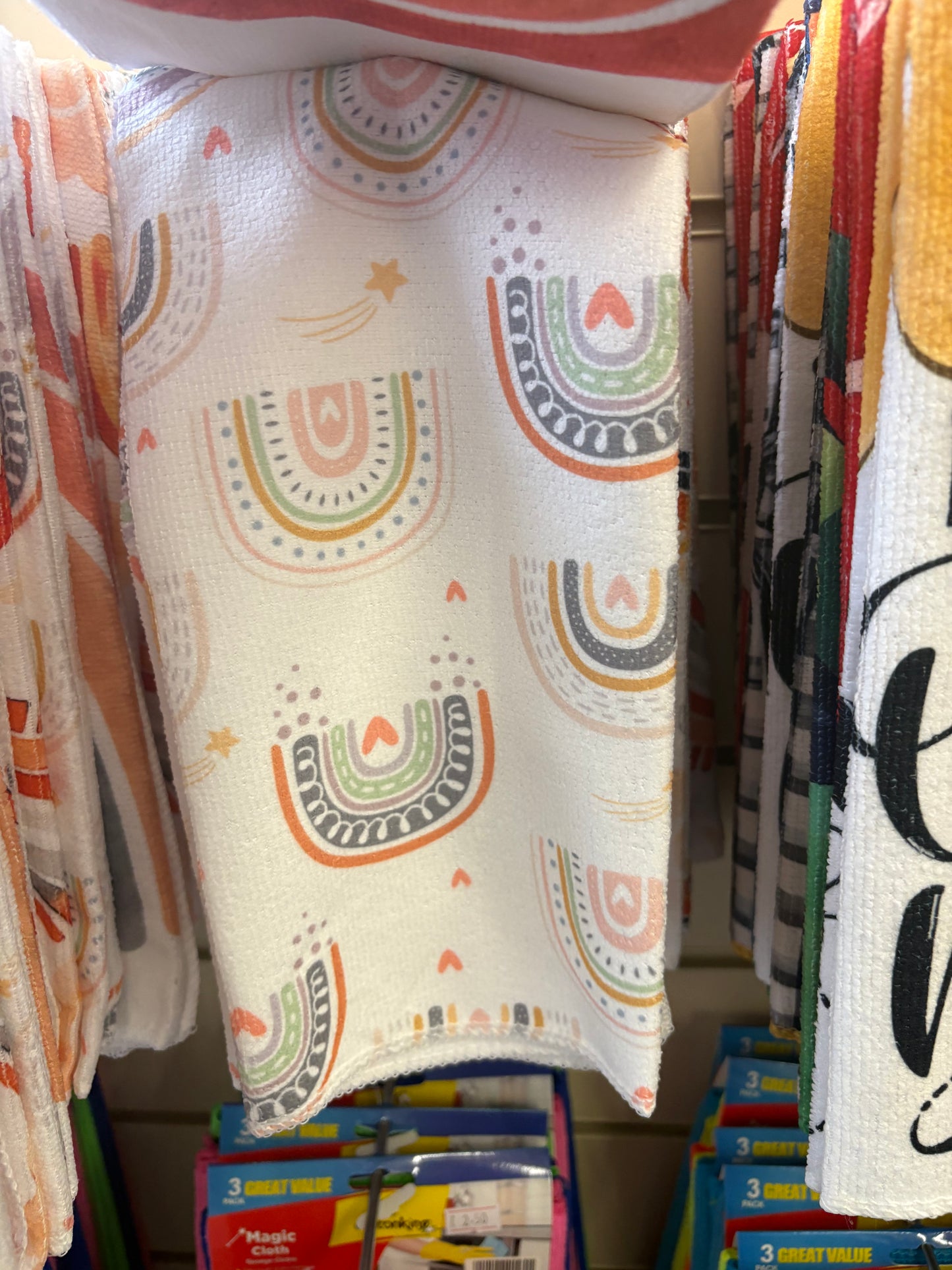 Pack of 3 rainbow tea towels