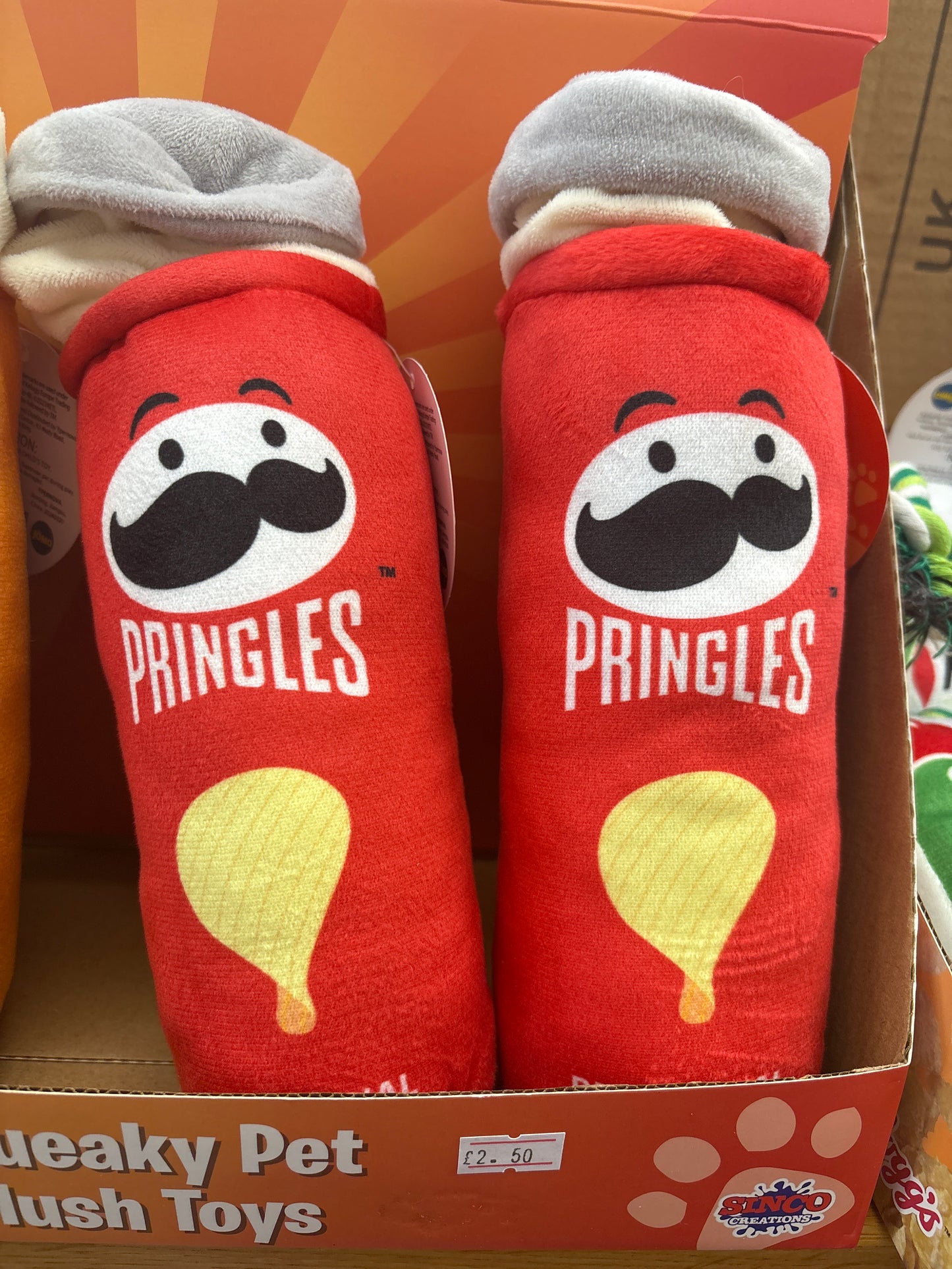 Pringles Squeaky Dog Toy