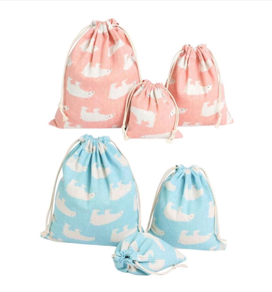 Pack of 6 Drawstring Bags