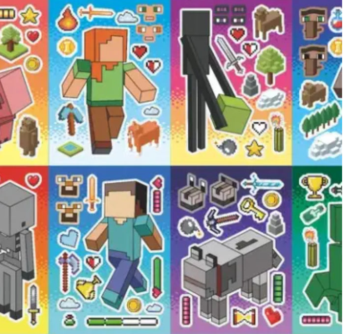 Minecraft stickers 16sheets