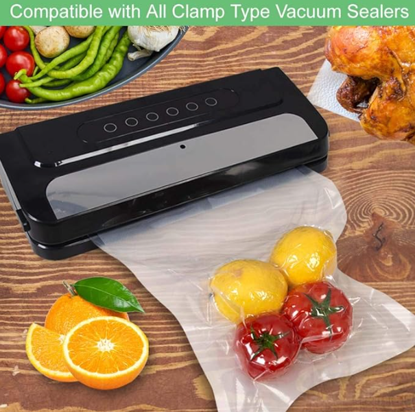 WVacFre (4)20x600cm and (4)28x600cm Textured Vacuum Sealer Bags