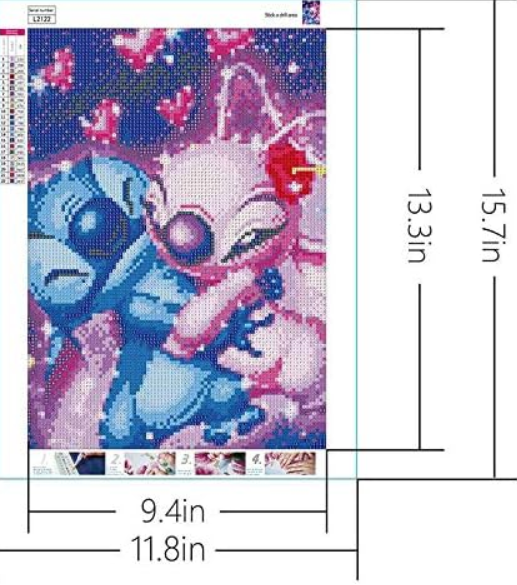 Stitch and Angel Diamond Art