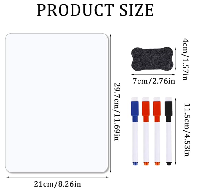 7pcs Magnetic Dry Erase Whiteboard