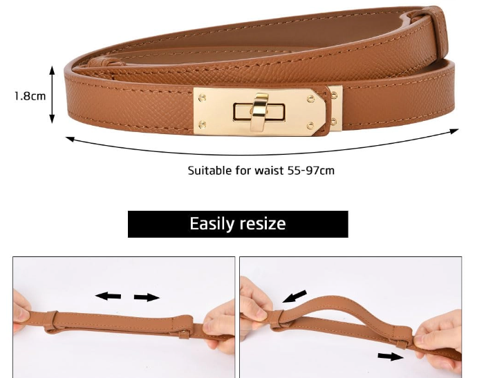 Women Skinny Leather Belt