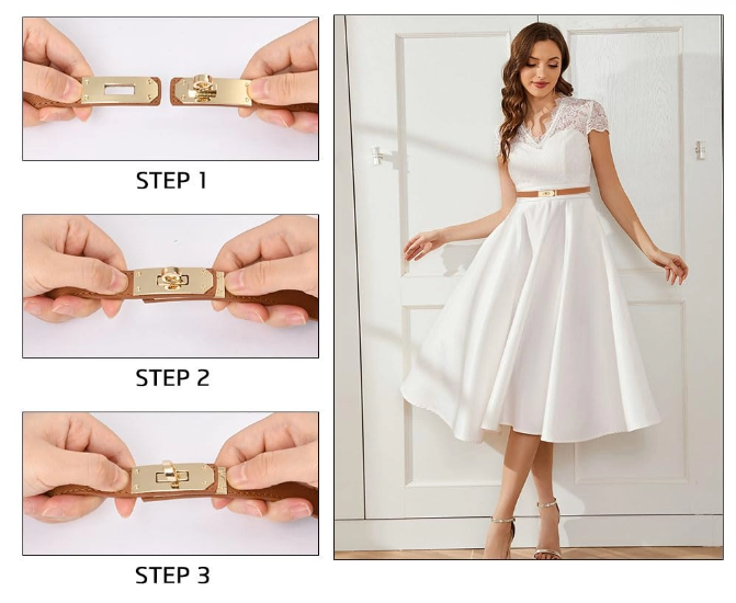 Women Skinny Leather Belt