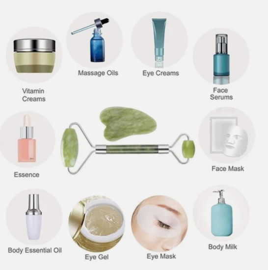 Jade Roller And Gua Sha Set