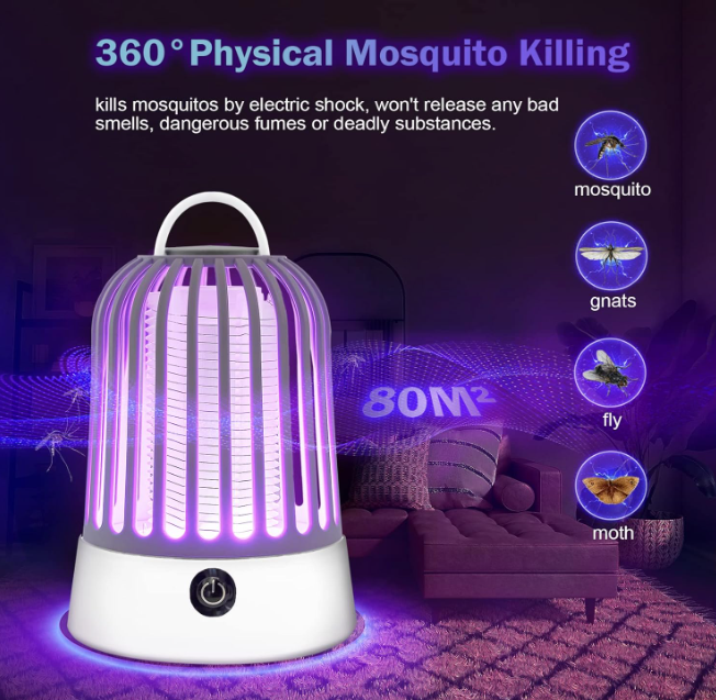 Mosquito Killer Lamp, USB Electric Mosquito Killer Fly Killer for Home Indoor