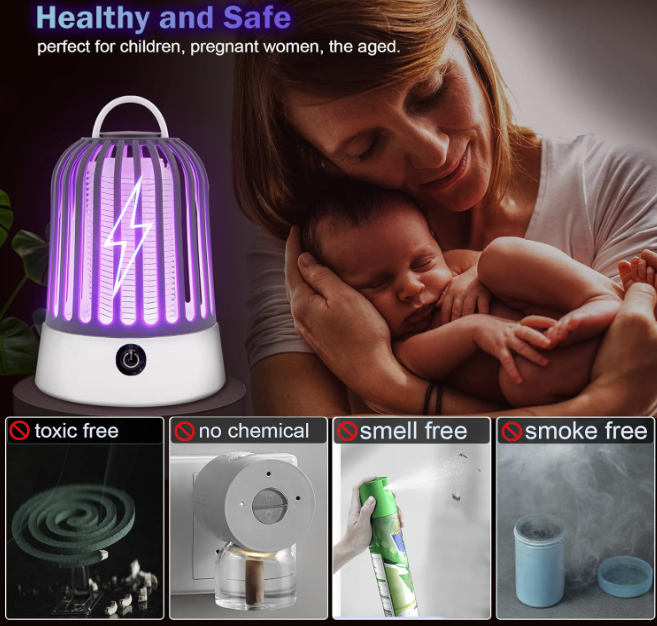 Mosquito Killer Lamp, USB Electric Mosquito Killer Fly Killer for Home Indoor