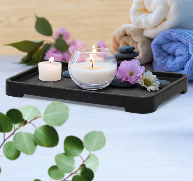 Black Marble Vanity Tray