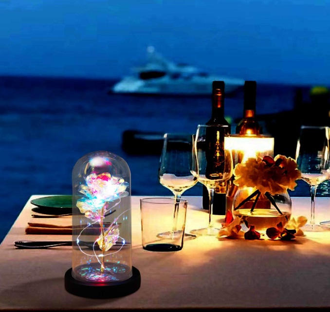 Galaxy Infinity Rose with Led String Light