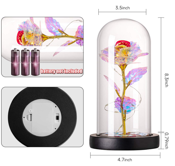 Galaxy Infinity Rose with Led String Light