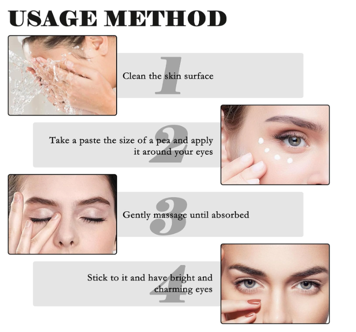 Instant Eye Tightener, Eye Bag Cream Instant Eye Tightener for Tightens and Smoothes for Dark Circles Fine Lines Puffiness