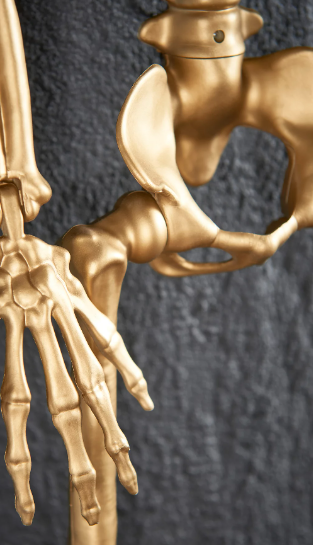Halloween Gold-Tone Skeleton Decoration