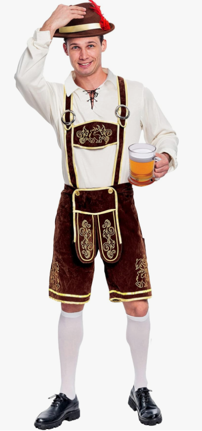 Spooktacular Creations Men's German Bavarian Oktoberfest Costume Green Set