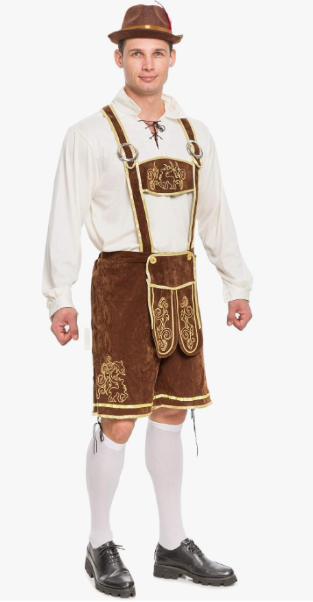 Spooktacular Creations Men's German Bavarian Oktoberfest Costume Green Set