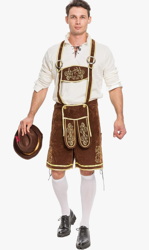 Spooktacular Creations Men's German Bavarian Oktoberfest Costume Green Set