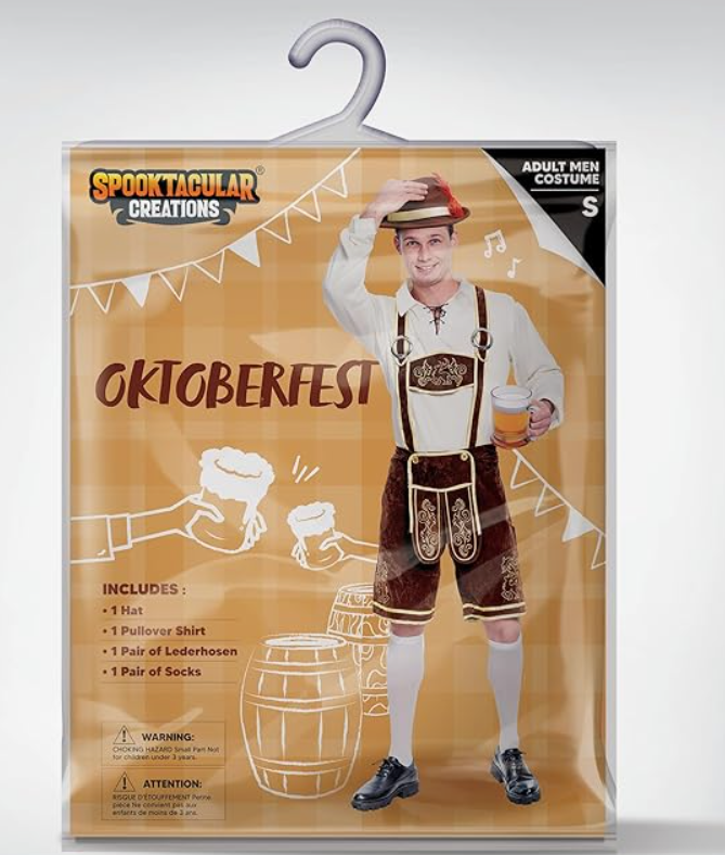 Spooktacular Creations Men's German Bavarian Oktoberfest Costume Green Set