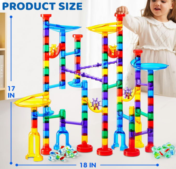 150 Pcs Marble Run Premium Set, Construction Building Blocks Toys