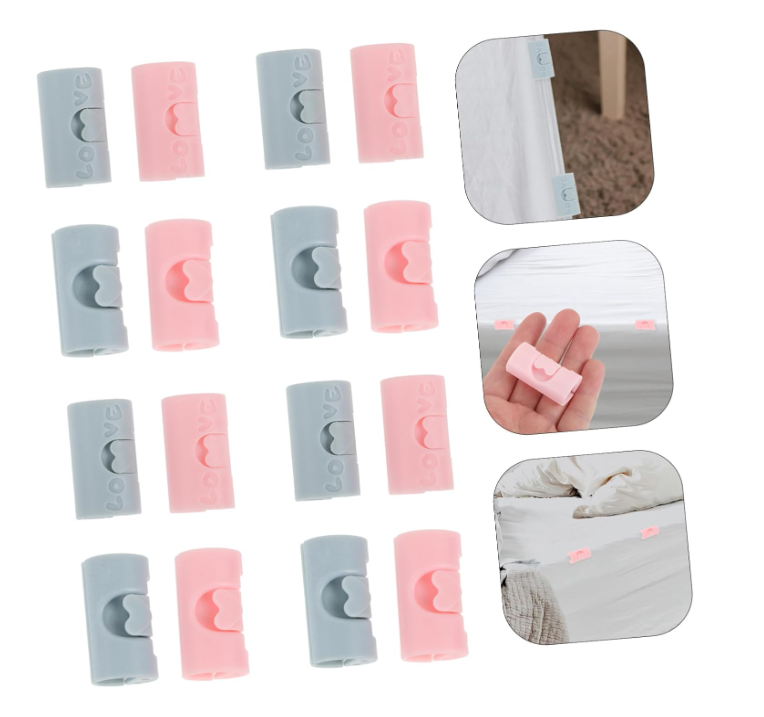 Quilt Fastener Clips Mattress Clips for Fitted Sheets Bed Sheet Clips Smooth Surface to Prevent Scratches