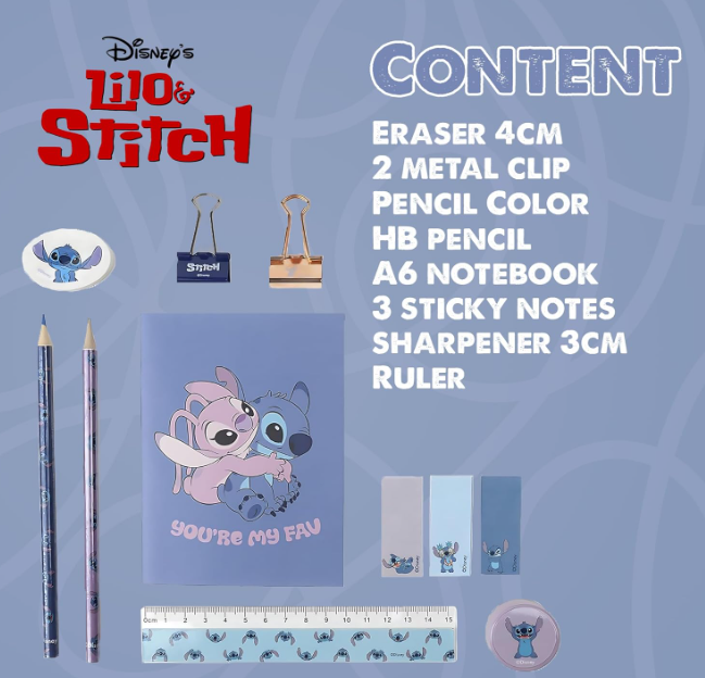 Lilo & Stitch Kids School Stationery Set