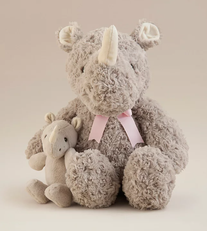 Large Grey Rhino Plush