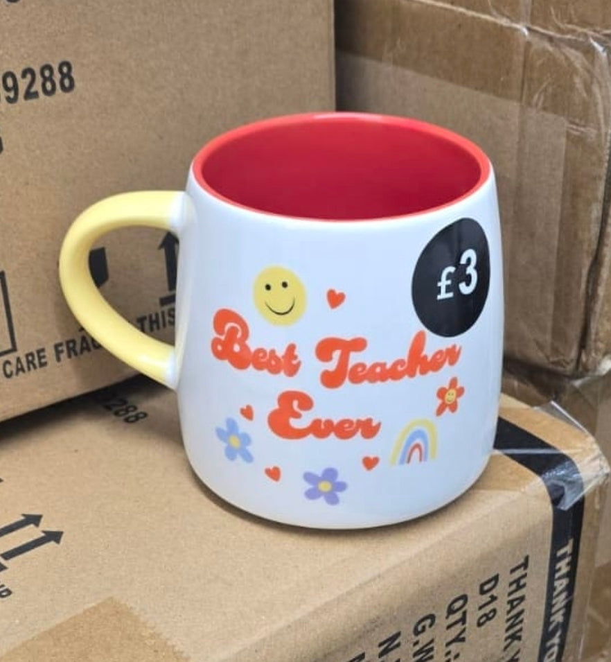 Best teacher ever cup