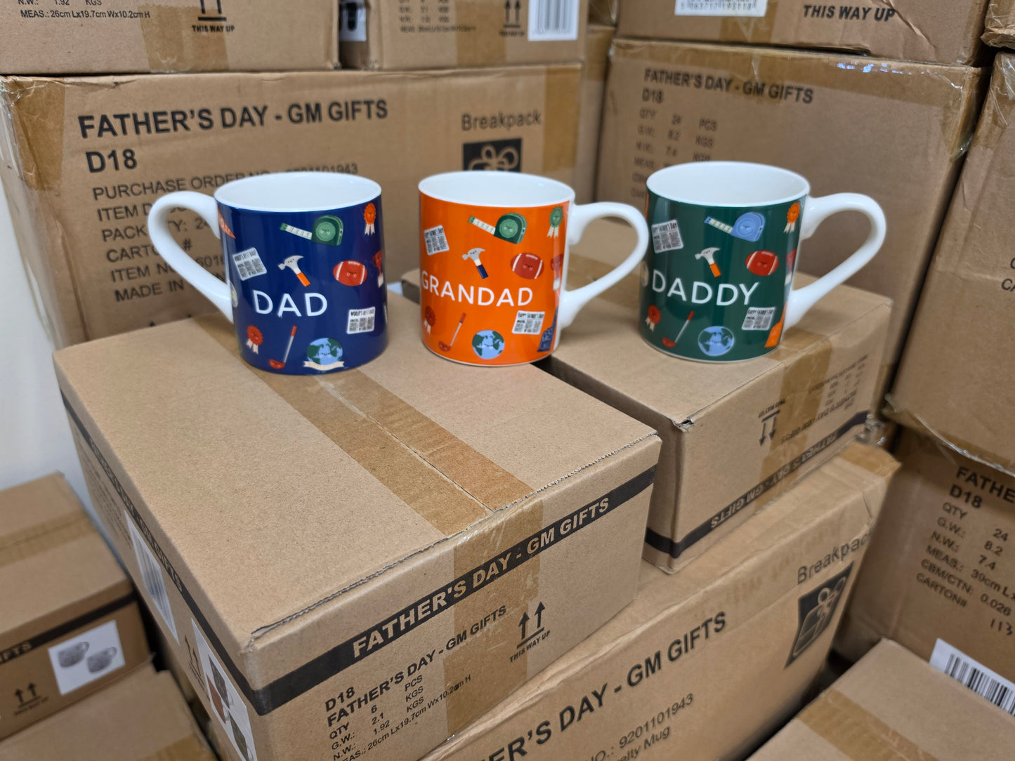 Novelty Dad cups - box of 24