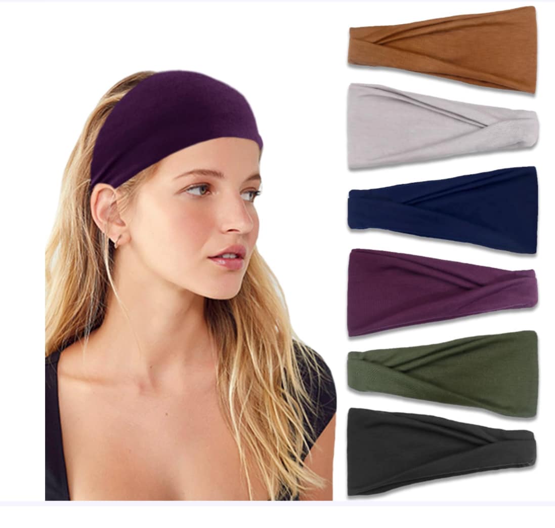 Pack of 6 Premium Stretchy Head Bands Hair Accessories