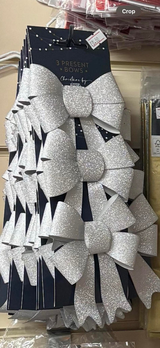 Silver Present Bows