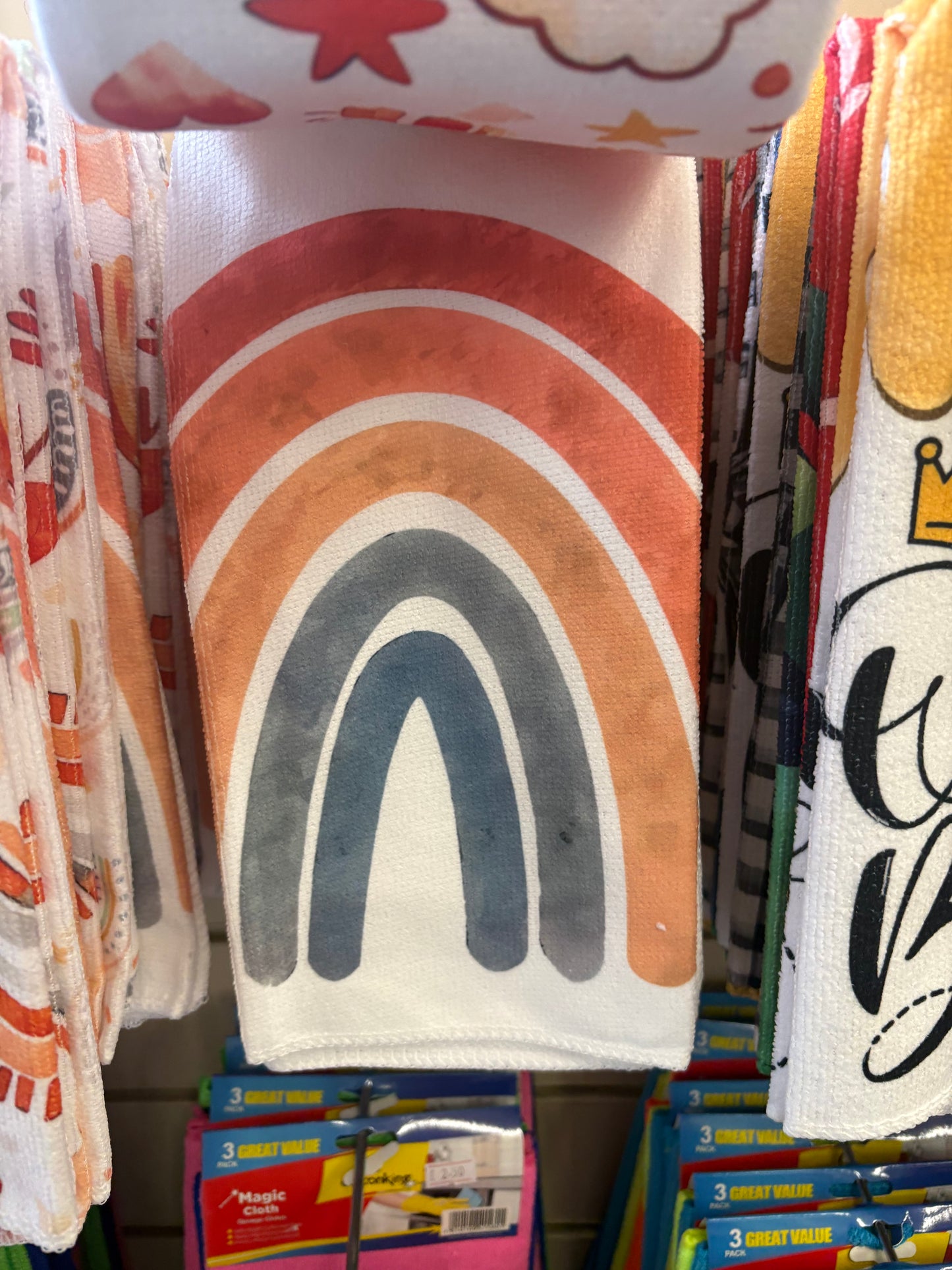 Pack of 3 rainbow tea towels
