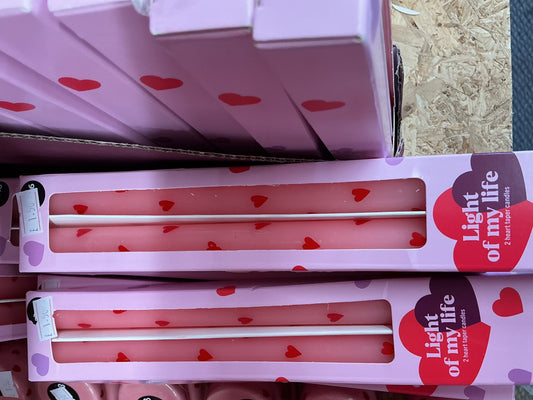 2 Pack Heart Candles