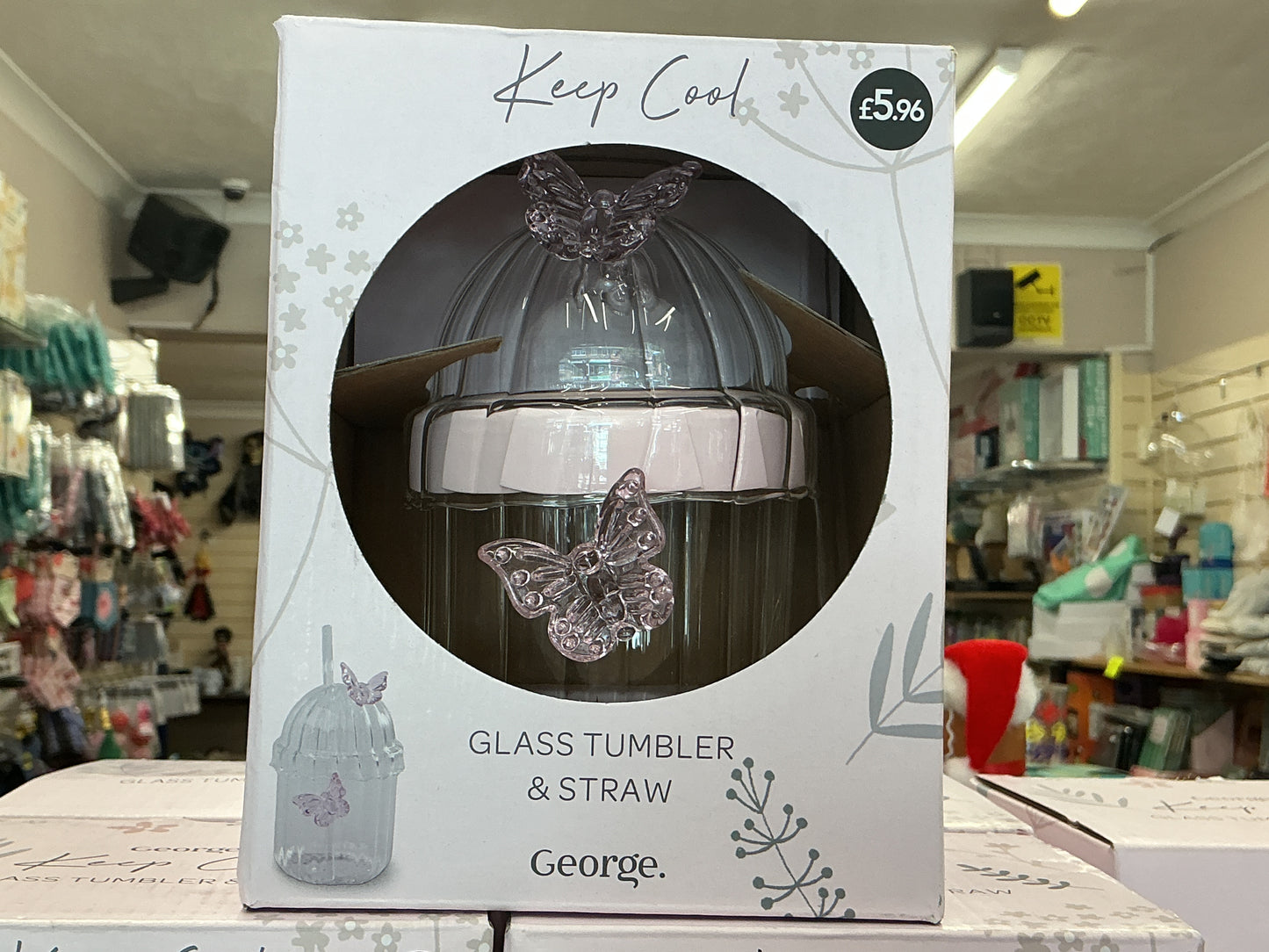 Glass Tumbler and Straw