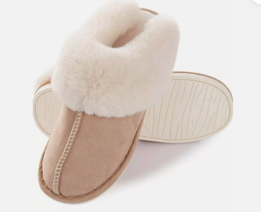Memory Foam Faux Fur Slippers