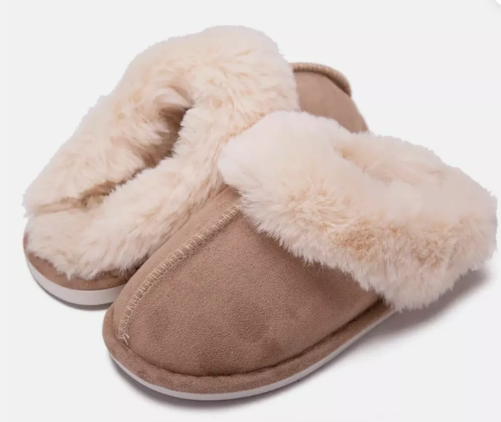 Memory Foam Faux Fur Slippers