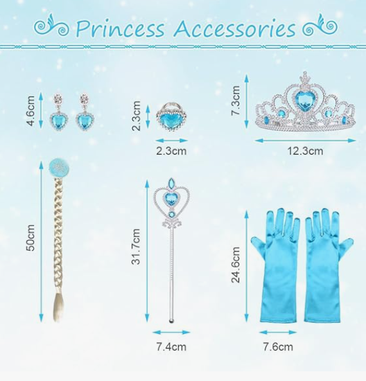 Disney's Frozen Elsa Dress Up Costume 5-6 Years