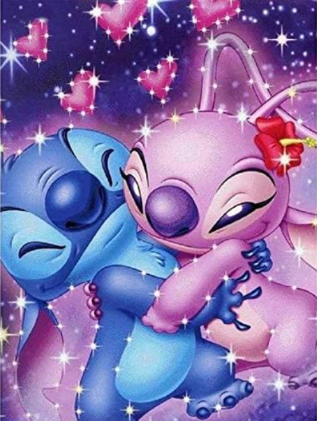 Stitch and Angel Diamond Art