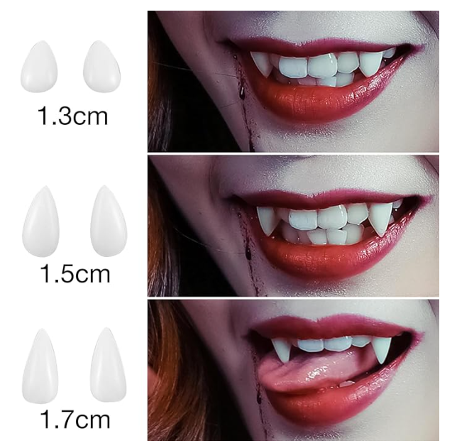 4 Pack of Clip in Vampire Teeth