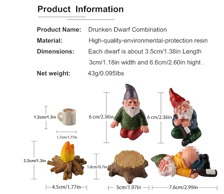 Miniature Garden Gnomes Ornament Outdoor