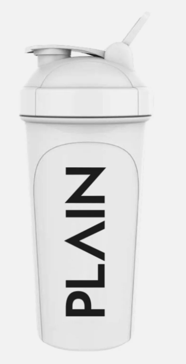 PLAIN - White Shaker 700 ml Protein Shaker with Pressure Cap