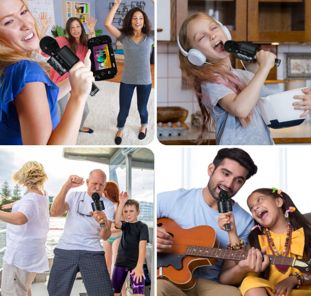 Wowstar Karaoke Wireless Microphones, Bluetooth Microphones for Kids Adults