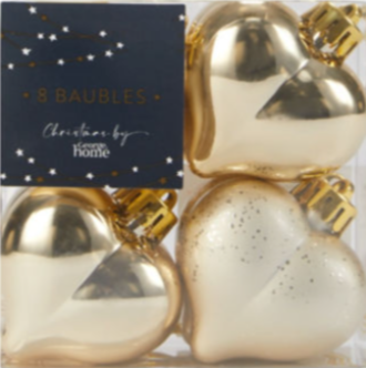 Heart Christmas Baubles