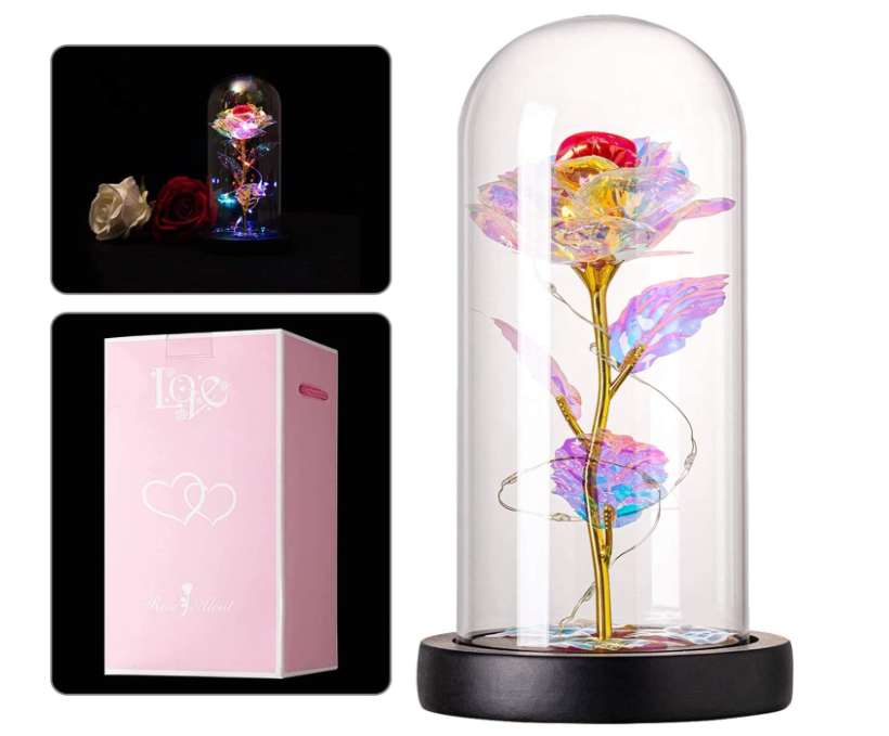 Galaxy Infinity Rose with Led String Light