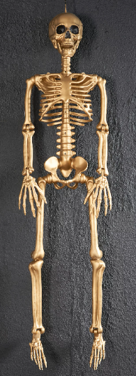 Halloween Gold-Tone Skeleton Decoration