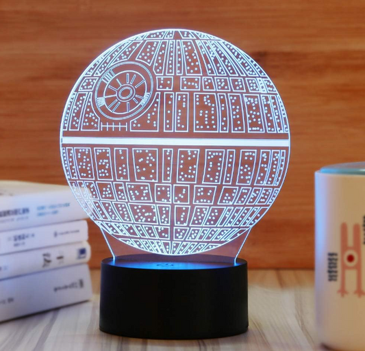 Death Star Night Light 3D Star Wars Illusion Lamp