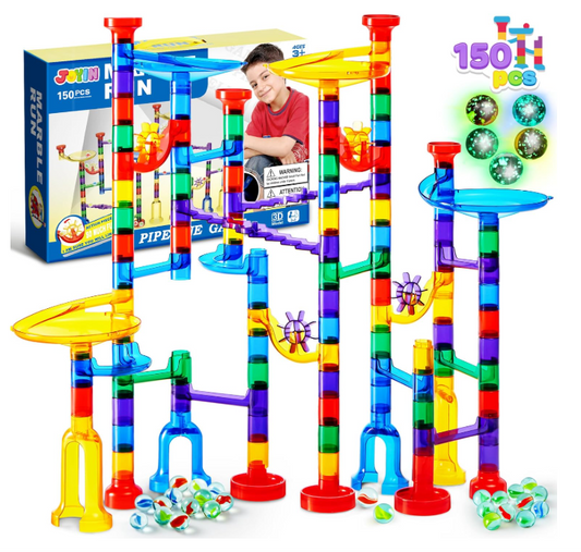 150 Pcs Marble Run Premium Set, Construction Building Blocks Toys