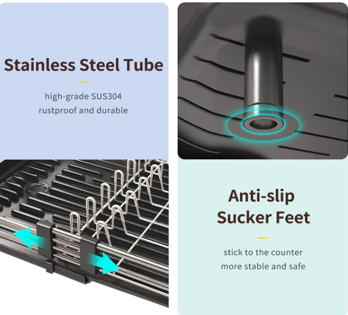 Adjustable Stainless Steel Dish Rack