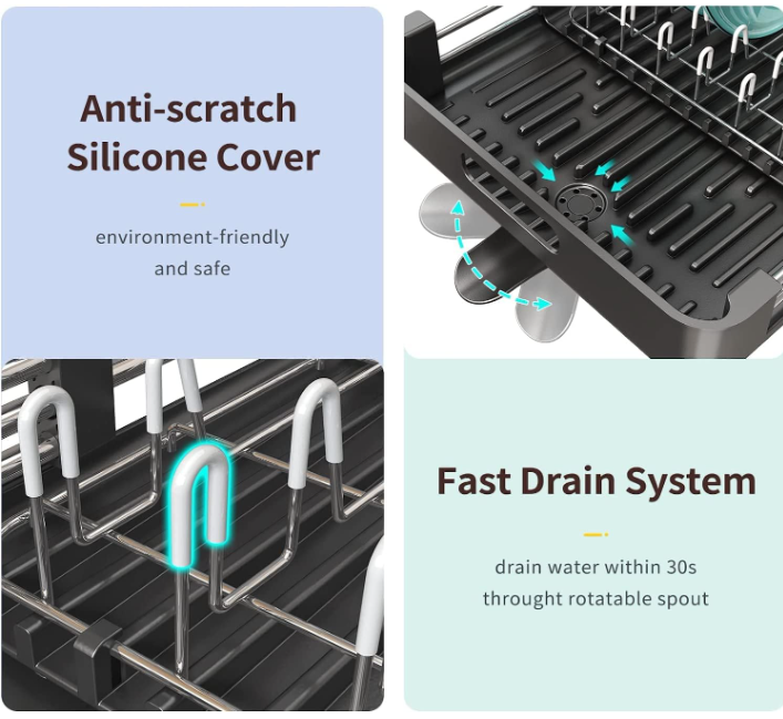 Adjustable Stainless Steel Dish Rack