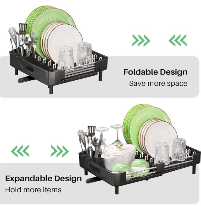 Adjustable Stainless Steel Dish Rack