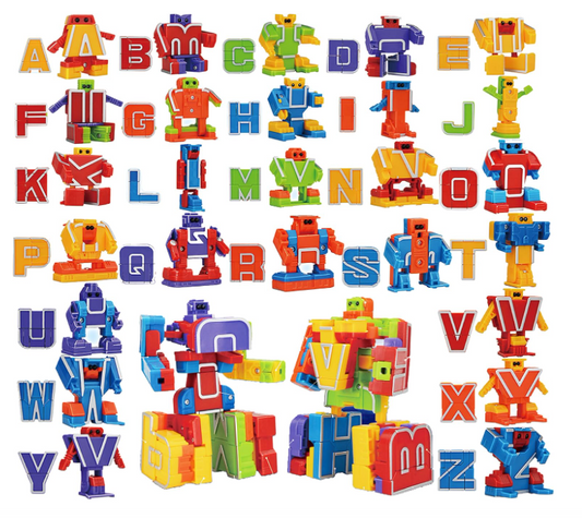 26 Pieces Alphabet Robots Toys for Kids, ABC Learning Robots Toys, Alphabots, Robots Letters, Toddlers Education Toy